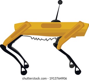 Weird robot, illustration, vector on a white background.