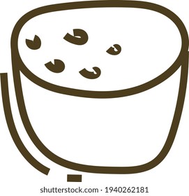 Weird shaped bread, illustration, vector on a white background