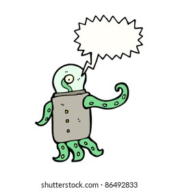 weird space alien cartoon