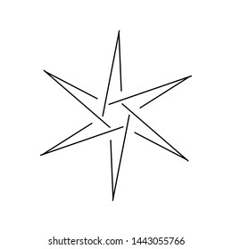 Weird star shape on white background EPS Vector