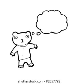 weird teddy cartoon