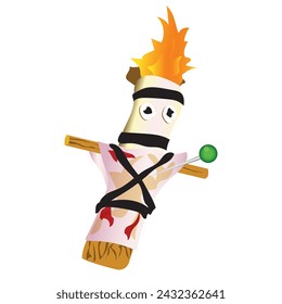 weird voodoo doll illustration graphic