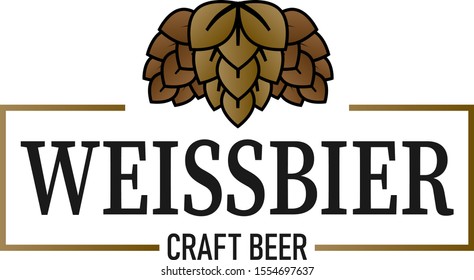 Weissbier Beer Vector Design Craft beer logo graphic. Great for menu, label, sign, invitation or poster.