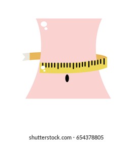 weist with measuring and reduce size