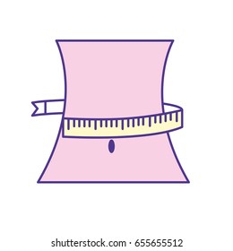 weist with measuring and reduce size