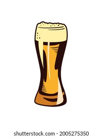 weizen of beer isolated icon