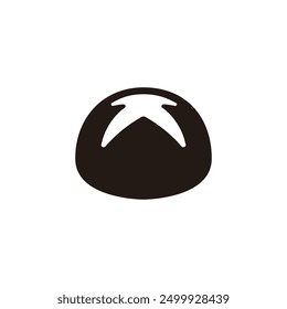Weizenbrot-Symbol. Flache Silhouettenausführung.