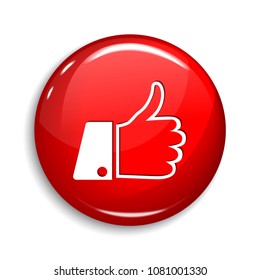 Wel ldone Thumbsup Round Vector Web Element Circular Button Icon Design
