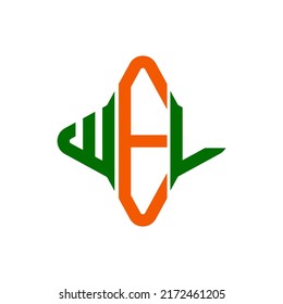 WEL letter logo creative design with vector graphic