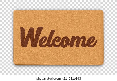 Welcom Mat isolated on transparent background in vector format