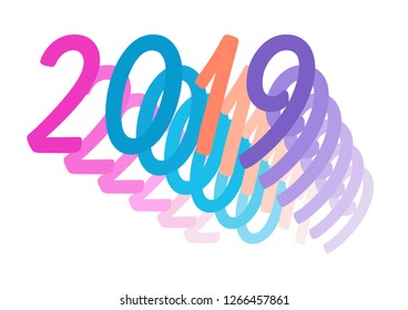 Welcome 2019 illustration vector