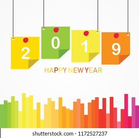 welcome 2019 vector illustration design