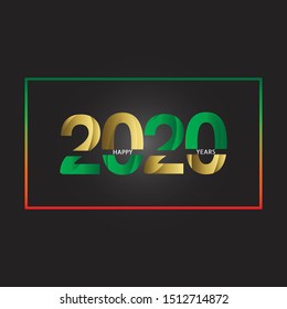 Welcome 2020. New Year. Path to New Year. Businessman and Businesswoman with briefcase in hand walking on red carpet to the 2020 New Year. Creative Idea. Vector Illustration.