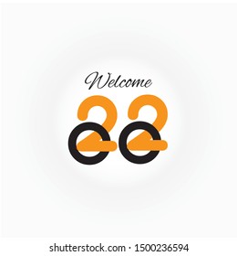 Welcome 2020, vector template for greeting, new month