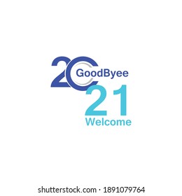 welcome 2021, goodbye 2020 Celebration Design, Vector illustration template