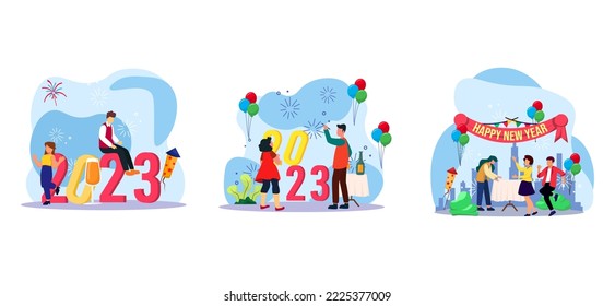Welcome 2023 Flat Bundle Design