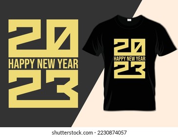 Welcome 2023 Typography T-shirt design 