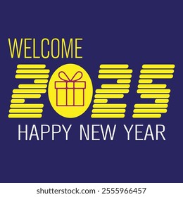 Welcome 2025 vector, welcome 2025 and happy new year 