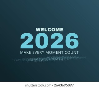 Bem-vindo 2026 Faça Contagem A Cada Momento