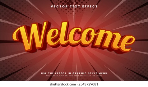 Welcome 3D Editable text effect template