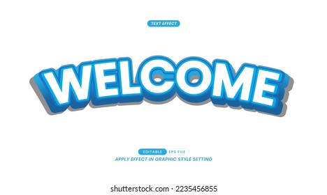 Welcome 3D Text Effect. easy to use and edit