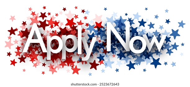 Welcome Aboard in bold white letters with dark blue, light blue, red, and dark red stars. Perfect for celebrations, introductions, or welcoming events.
