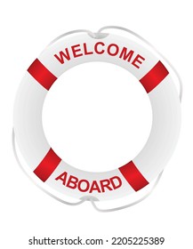 Welcome aboard ring. vector illustration