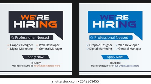 Welcome aboard welcome to the team banner social media post design