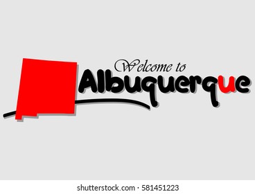 Welcome to Albuquerque, Vector illustration Design