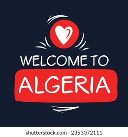 Welcome to Algeria, Vector Illustration.