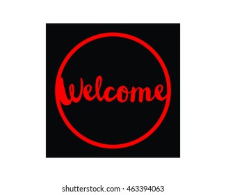 welcome alphabet typography font text image vector icon