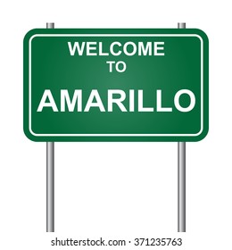 Welcome to Amarillo, green signal vector