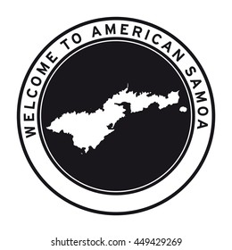 Welcome to American Samoa vector logo sticker button