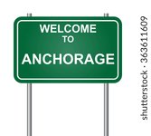 Welcome to Anchorage vector