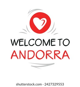 Bienvenido a Andorra, ilustración vectorial.