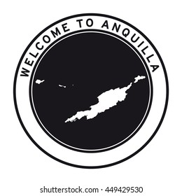 Welcome to Anquilla vector logo sticker button