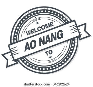 Welcome To Ao Nang Badge Stamp