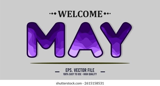 Welcome April Art typography design vector, retro vintage style.