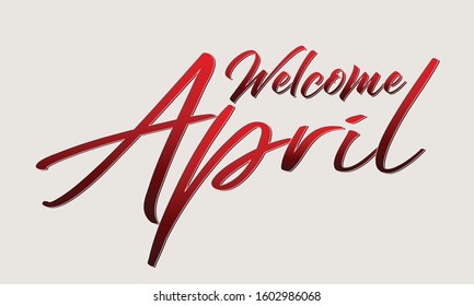 Welcome April Vector Illustration Background