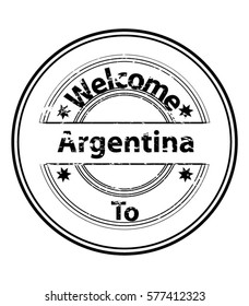 Welcome to Argentina Country Grunge Stamp