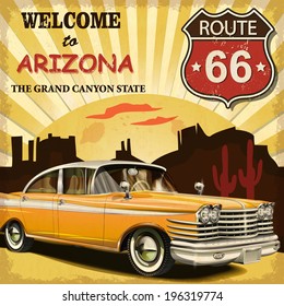 Welcome to Arizona retro poster.