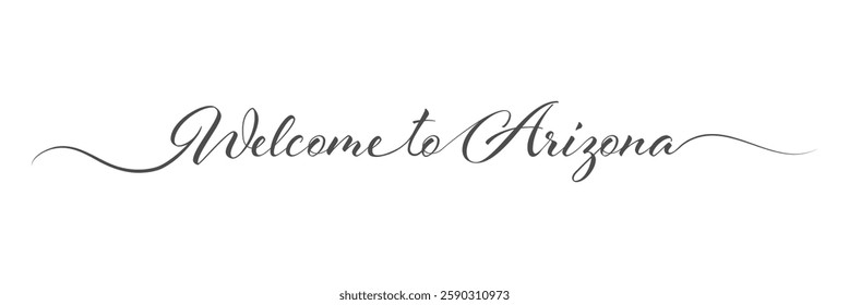 Welcome to Arizona. Single line design. A design element for a creative idea