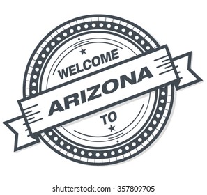 Welcome To Arizona Stamp Badge