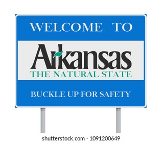 Welcome to Arkansas road sign