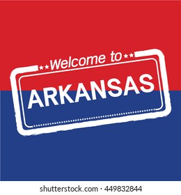 Welcome to ARKANSAS of US State illustration design