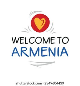 Welcome to Armenia, Vector Illustration.