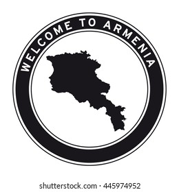 Welcome to Armenia vector logo sticker button