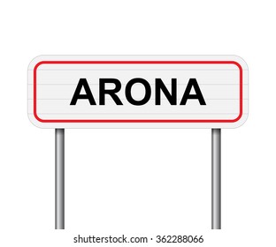 Welcome to Arona Spain road sign vector