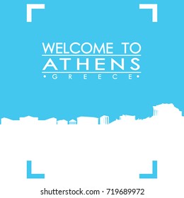 Welcome to Athens Skyline City Flyer Design Vector art.