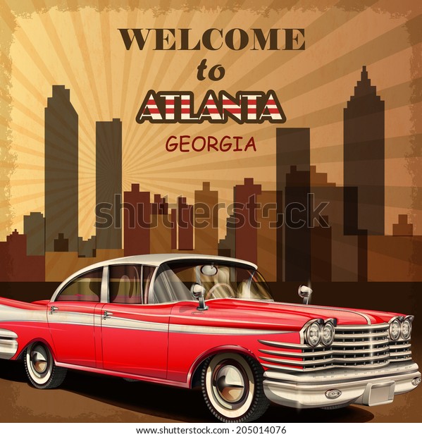 Welcome to Atlanta retro\
poster.